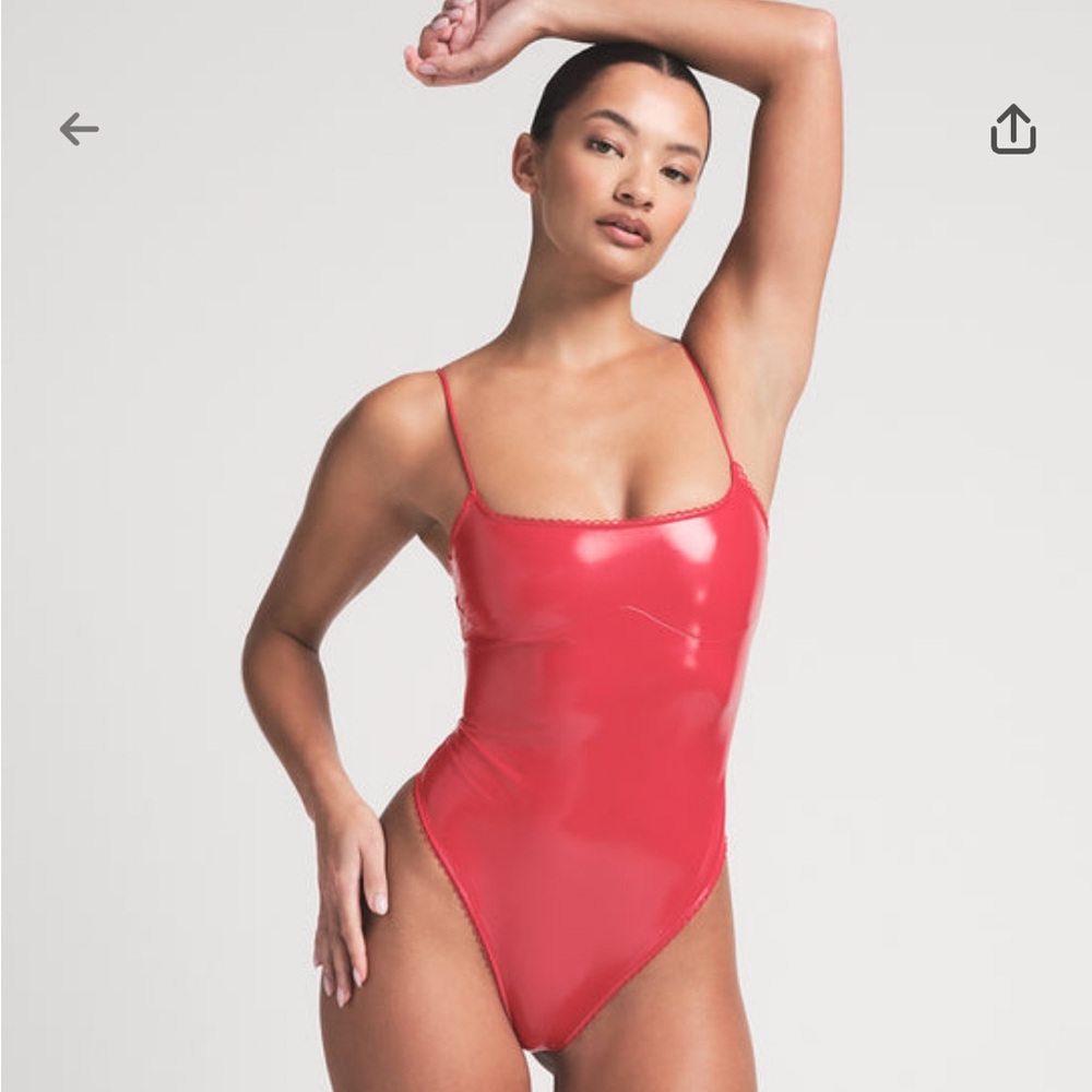 SKIMS Vinyl Bodysuit NWT XS